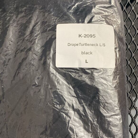 krisa Drape Turtleneck Top Black - Picture 5 of 6